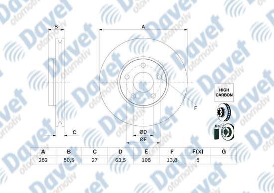 BRE-09.C990.21 On Fren Disk Ford Focus 18-